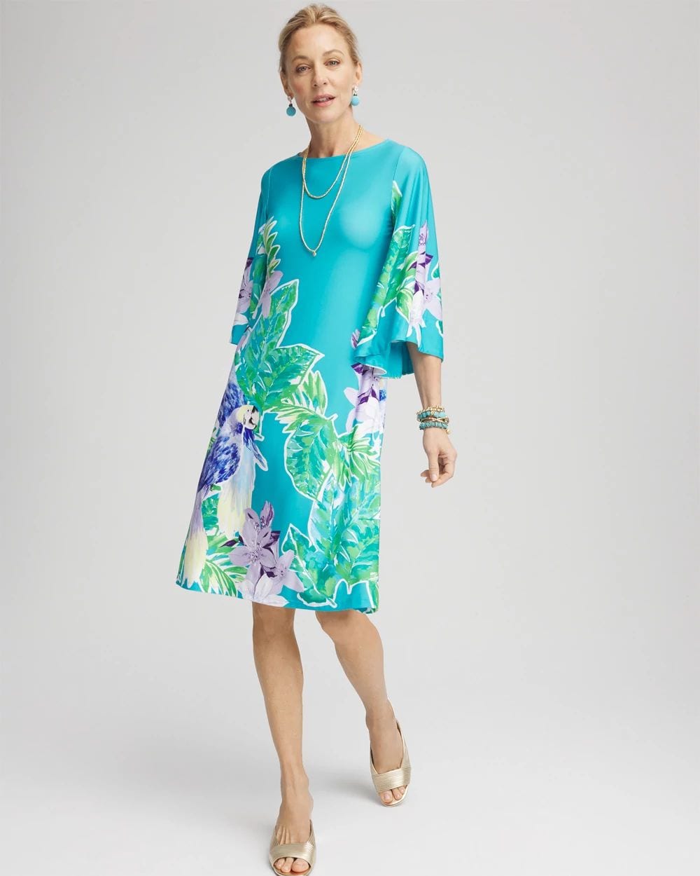 【NILLRING】Unbalanced boat neck short-sleeved Dress _ Mint 닐링